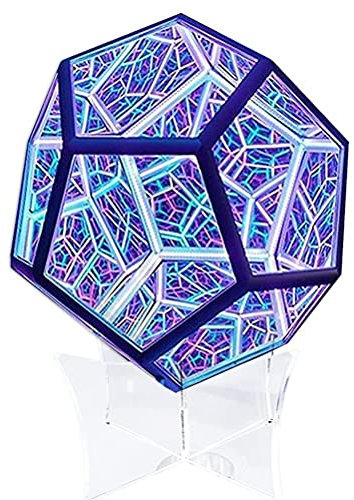 JTLB Unendliche Dodekaeder-Farbkunstlichter, Infinite Dodecahedron Color Art Light USB-aufladbare dekorative Lichter, Nachtlicht Kinder Möbeldekorationen, Tischlampen,