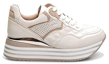 Bata Damen-Sneaker mit Plattformsohle und aufgesetzten Strasssteinen
