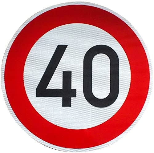 Original Verkehrszeichen RA2 Nr. 274-40 Zulässige Höchstgeschwindigkeit 40 km/h 600 mm StVO RSA-21 RAL Straßenschild Baustellenschild Verkehrsschild Verkehrsschilder Straßenschilder Schild Schilder