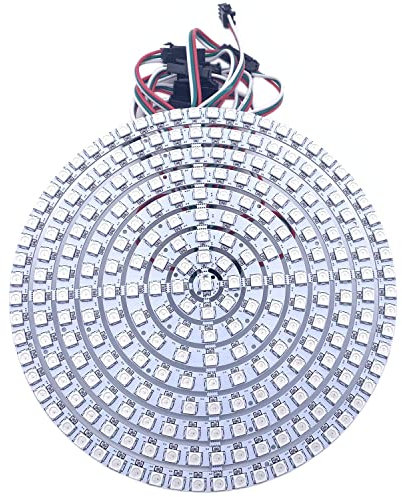 WS2812B LED Ring 241Leds WS2812 LED Pixel individuell adressierbarer RGB-Lichtring SMD 5050 RGB IC geführte Module Licht 5V (White PCB)