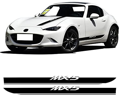 ACSUZ Auto Aufkleber, für Mazda MX-5 NA NB NC ND Car Auto Seitentür Aufkleber Protector Personalised Klebt Deko AufStyling Accessories,Black