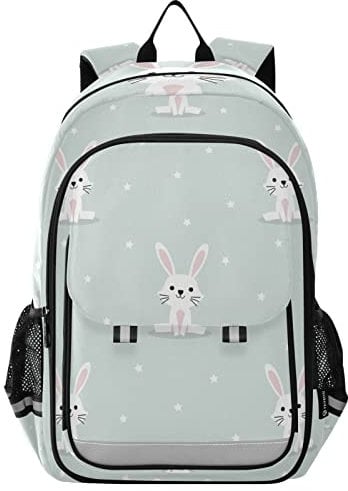 Vnurnrn Süße Kaninchen Pocahontas Schulter Rucksack Kinderrucksack Für Schule Mädchen Jungs Büchertasche Schülerrucksack mit Laptop Rucksäcke