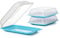 TATAY Cold Meat Containers for Fridge | Set of 3 Maxi | Fridge Storage | Removable Lid, Stackable | Microwave, Freezer and Dishwasher Safe | BPA-Free, 17 x 6,2 x 25,2 cm, Colour Blue