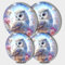 Walarky Beautiful Flower Owl Picture Round Hob Covers 4-Piece Stove Plate Cooker Hob Covers for Cookers Top Burner Gas Range Protector Cookware Accessories Cooktop Decorative Decor