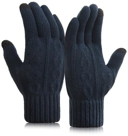 IHIGOGOFA Winterhandschuhe Touchscreen Strickhandschuhe Fingerhandschuhe Sport Warm und Winddicht Winter Handschuhe für Skifahren Radfahren Geeinget für Damen und Herren