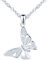 feilok Frauen Halskette Kette aus 925 Sterlingsilber Schmetterling Zirkonia für Damen Schmuck Geburtstags Geschenk