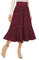 Durio Midirock Rock Damen Chiffon Elegante Plisseerock mit Taschen Elastisch Faltenrock A-Linie Rock Rot L