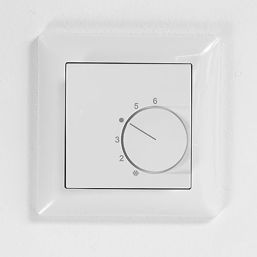 Ritzer UP Raumthermostat Raumtemperaturregler inkl. Busch Jäger Balance SI Rahmen für Fußbodenheizung