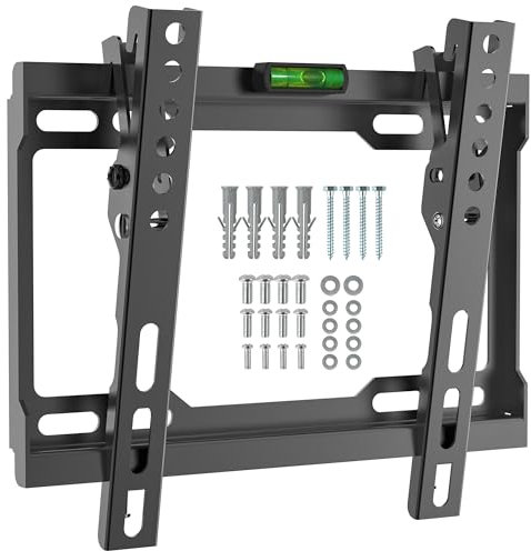 Digank Tv Wall Bracket For 17-43 Inch, Tilt Flat Tv Wall Mount With Spirit Level, 35kg Capacity Universal tv bracket, Max Vesa: 200x200