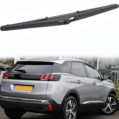 Escobilla Limpiaparabrisas Trasero, para Peugeot 3008 Mk2 2017-2023 Cuchillas Single Escobilla para La Ventana, Negro Aucho Natural