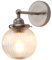 Pathson Vintage Industriel Applique Murale E27 Luminaires Intérieur Abat-jour en Verre Globe Ø15CM Lampe Murale pour Salon,Cuisine, Salle de bain (Argent brossé)