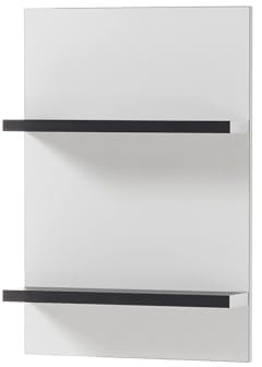 Badezimmer Regal in weiß und schwarz Wandregal 40 x 62 cm Regal hängend Design-D (Regal)