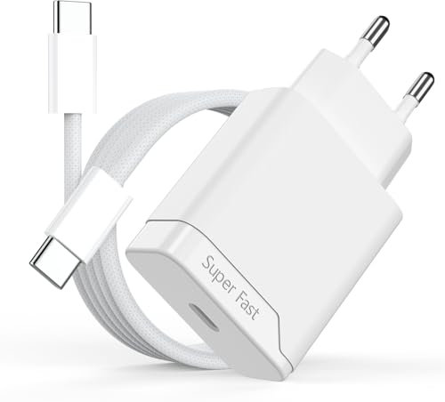 BENSN i pad Ladekabel USB C, Schnellladekabel Ladegerät Kompatibel mit iPad iPhone 16e 15 16 15/16 Plus 15/16 Pro, 20W Netzteil Schnellladegerät für Pro 12.9 11 Air 4 5 Gen IPad 10th Gen