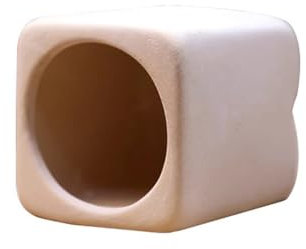 VGUEMVGW Rote Erde, lila Sand, Löcher für Fische und Garnelen, Aquarium-Dekoration, Aquarium-Dekoration, Kunststoff, Aquarium-Dekoration für Aquarium-Landschaft (beigefarbenes Glas)