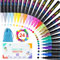 Goffii Acrylstifte für Steine wasserfest 24 Farbe Steine Bemalen Acrylstifte feine Spitze Farbstifte für Holz, Stein, Stoff, Leinwand, Keramik, Scrapbooking-Zubehör, Bastel- und Künstlerbedarf
