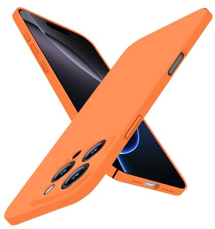 Puxssul for iPhone 16 Pro Max Case Ultra Slim, Lightweight Skin-Friendly, Thin Slim Fit Phone Case, Hard PC Protective Cover for iPhone 16 Pro Max 6.9(Orange)