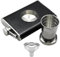 Hip Flasks for Liquor, 8 oz Stainless Steel Flask for Men with Built in Foldable Shot Glasses and Funnel Black Flask for Outdoor Camping
