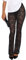 HAWILAND Spitzenhose Damen Sexy Mesh Schlaghose Rave Hose Bootcut Netzhose Festival Party Club Tanz Outfit Schwarz L