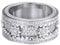 COBQB Handmade Anxiety Ring, Men's Women Engagement Rings, Fidget Rings for Women Mens, W9 Anxiety Stress Relieving Band Rings Couples Rotating Mechanical Gear Ring (White Gold, R)