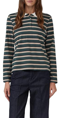s.Oliver Damen Langarm-Poloshirt mit Streifen Poloshirt Langarm