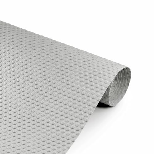 Decomira Schubladenmatte zuschneidbar 30x500 cm | Abwaschbare Schrank-Folie oder Anti-Rutsch-Matte Schubladen, Kühlschrank oder Regal | Als Unterlage für Küche oder Organizer | Grau