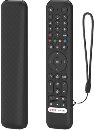 FTRONGRT Case Compatible with TCL RC716 / TCL RC833, Anti-Drop and Anti-Collision, Elastic Silicone Lightweight Shockproof Remote Protective Cover. Black