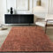 Carpetsale24 Baumwolle Teppich Terrakotta 120x170 cm Waschbar, Boho-Stil, Vintage Kelim, Kurzflor, rutschfest & Weich, Einfarbig Meliert, Für Wohnzimmer, Schlafzimmer, Büro & Küche