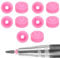 10pcs Nail Drill Dust Guard, Nail Grinding Heads Cover Electric Nail Bit Protector Caps Silicone Dust Collector Stopper Cover Accessories for Salon Barber Use (Pink)