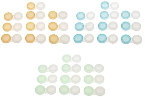 30 Pieces Mini Contact Lens Box Travel Soaking Case Transparent