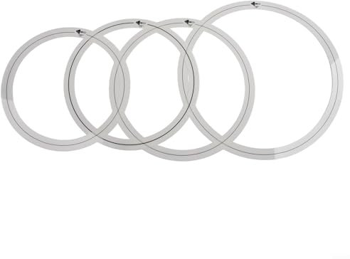 Drum Tone Control Rings Set mit 4 Schalldämpfern für verbessertes Klangmanagement auf 10 bis 16 Zoll Trommeln (A)