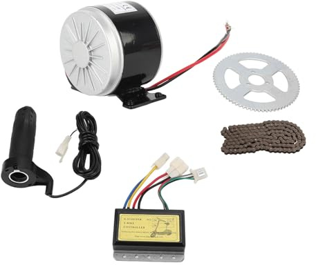 Oreilet 12 V 250W Elektromotor Kit, 2750 U/Min Hochgeschwindigkeits -Elektromotor, Controller, Gas, Kettenrad, für E -Fahrrad, Motorrad, Go Karts