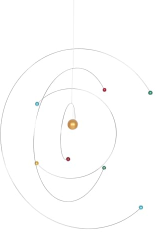 CLISPEED Atommodell Hängemobile Sonnensystem Mobile für Kinderzimmer und Wissenschaftsprojekte Nordisches Design Langlebiges Dekorationselement