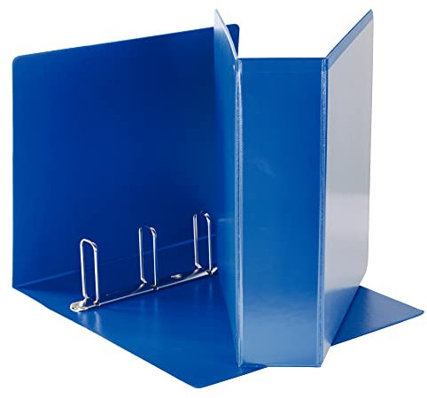 ESSELTE Display-Ordner aus PP (2 Taschen) mit Ringen 4-65 - Q - f.to maxi - blau - 394758500