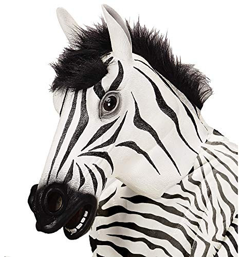 W WIDMANN MILANO Party Fashion - Ganzkopfmaske mit Plüschhaar, Tiermaske, für Karneval, Mottoparty