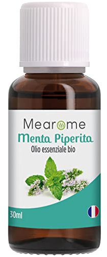 Olio Essenziale di Menta Piperita | 100% Puro e Bio | Contro Alitosi e Mal di Testa | Repellente | Certificato OEBBD, OECT | 30 ML