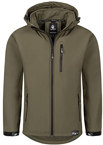 Rock Creek Softshelljacke Herren Outdoor H-168 | Wasserabweisende Übergangsbekleidung, funktionale Wanderjacke für Männer, Camping, Freizeit und wechselhaftes Wetter
