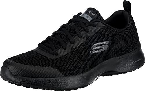 Skechers Herren Skech-air Dynamight Winly Sneaker, Black Knit Synthetic Black Trim, 45 EU