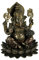 Veronese Design 24,5 cm Lord Ganesha sitzt auf Lotus Hindu-Gott Antik-Bronze-Finish Harz-Statue