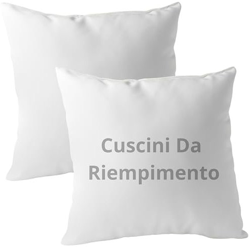LARA MORADA - Set 2 Pezzi Imbottitura per Cuscini, Anallergico, Anima Imbottita per Cuscini da Rivestire, Divano, Living, Poltrona E Letto, 45x45 cm