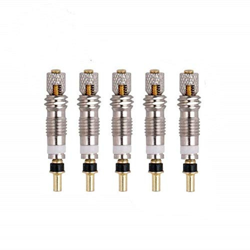 5 Pieces Presta Valve Core Bike Replacement Brass Tubeless Core for Tubeless Road MTB Bike, w/Stan's, Vittoria, Continental, Kenda