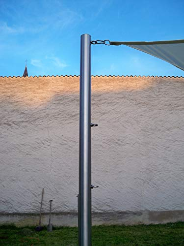 Sonnensegelmast Edelstahl 4830/2-3 Hülse 75cm 80°