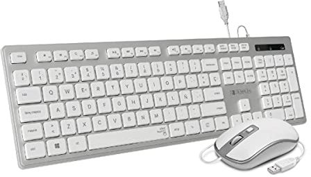 TECLADO + RATÓN USB SUBBLIM PLANO ERGO SILVER