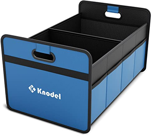 K KNODEL Auto Kofferraum Organizer, Kofferraum (Mittelgroß, Blau) | Kofferraum Organizer, klappbarer Kofferraum-Speicher, Automobilkonsolen und Organizer