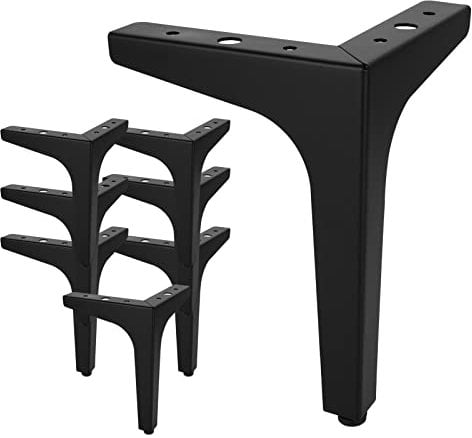 MIVIDE 8PCS 6.7'' / 17cm Furniture Legs, Metal Furniture Sofa Legs, Triangle Furniture Feet DIY Replacement for Cabinet Cupboard Sofa Couch, Black