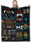 Teslite Gaming Blanket for Boys, Soft Cozy Gamer Throw Video Game Blankets Fuzzy Black Playstation Flannel Fleece Gifts Plush Teen Men Birthday Sofa Couch Decor 100x130 cm