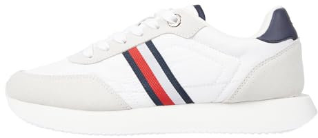 Tommy Hilfiger Zapatillas para Mujer Runner Sneaker Zapatillas de Deporte, Blanco (White), 37