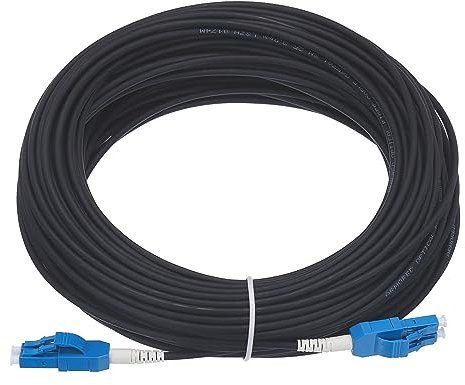 Sourcing Map 98.4Ft Single Mode Uniboot Duplex OS2 Armored Fiber Optic Patch Cable LSZH LC/UPC-LC/UPC for Fiber Optic LAN Networks