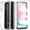 Cover Compatibile per Samsung Galaxy A25 5G con 2 Pellicola Vetro Temperato, Morbido Silicone ed Antiurto Protettivo Bumper TPU Gel Smartphone Custodia Case - Trasparente