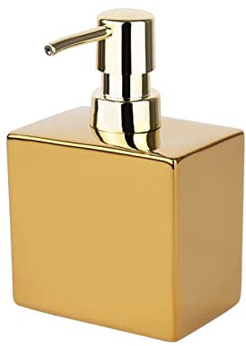 Dispensador de jabón Dispensador de jabón de Manos Dispensador de jabón de cerámica para baño/Fregadero de Cocina Botella de jabón líquido para Manos/Platos Recargable Accesorios de baño