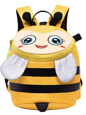 Labbe Kinderrucksack, Kinder-Cartoon-Rucksack, Tier-Kind-Rucksack, Niedliche Kinder-Kleinkind-Schultasche,mit Tierkarikatur Süße Biene
